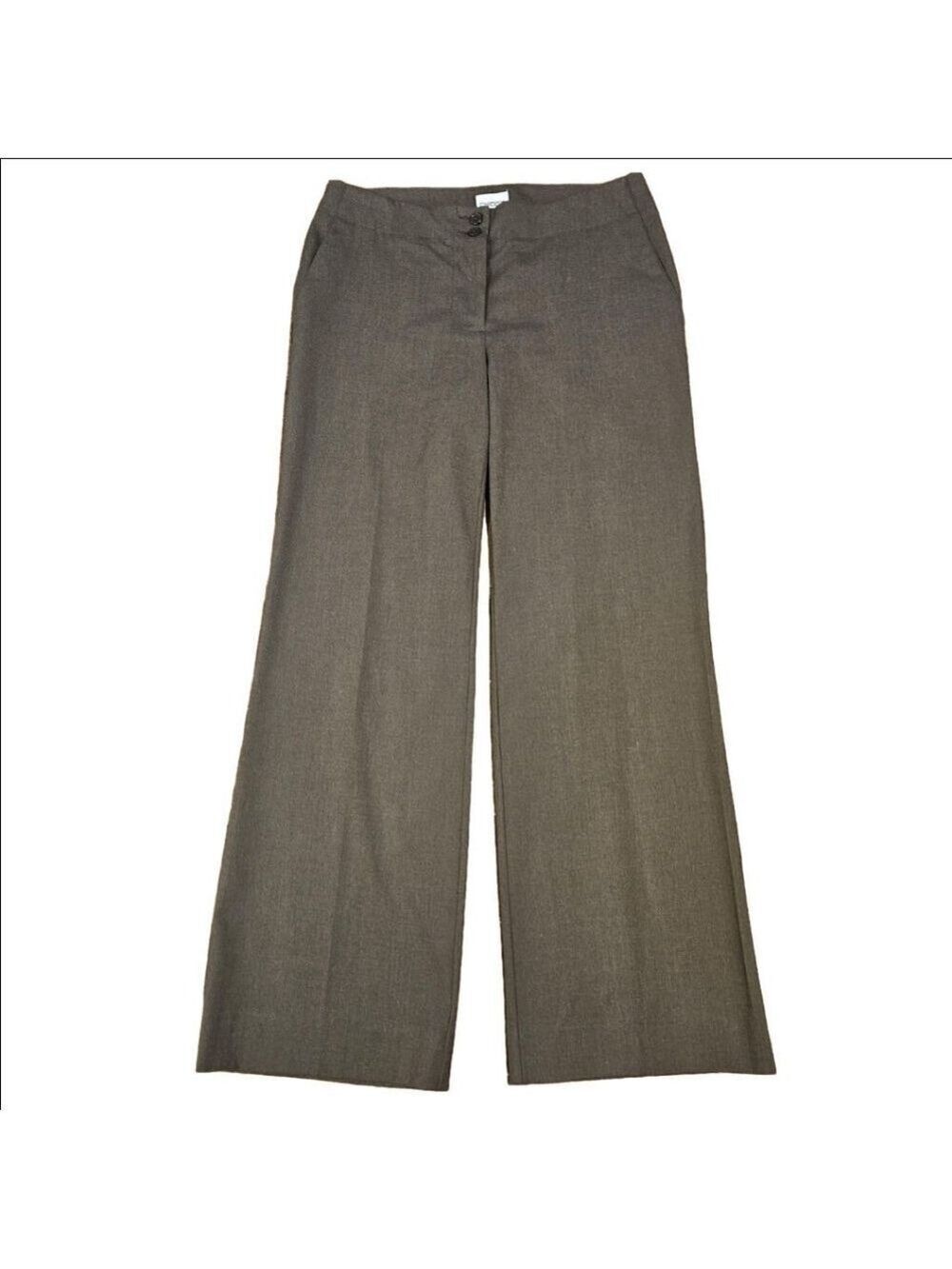 Women's Chico's Muted Brown Wide Leg Dress Pants Chico Size 0 equals a Size 4